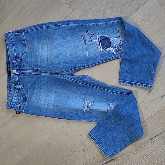 Rock & Republic Jeans Women's sz 8 Kashmiere Ankle Denim Distressed Jeans - Picture 1 of 13